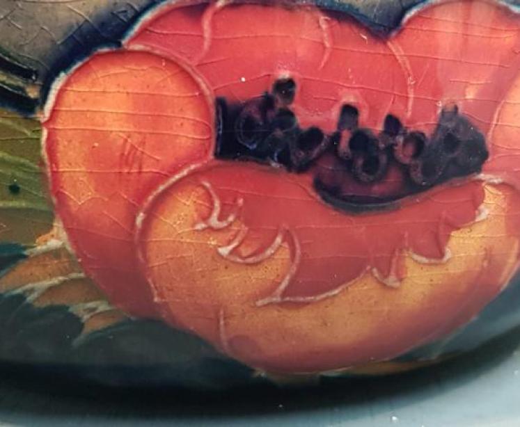 Moorcroft Big Poppy Pewter Mounted Dish - Image 4