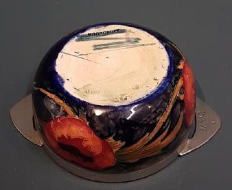 Moorcroft Big Poppy Pewter Mounted Dish - Image 6