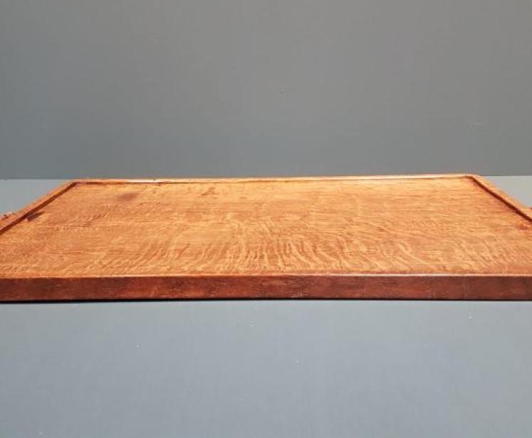 Superb 1940's Mouseman Oak Tray - Image 2