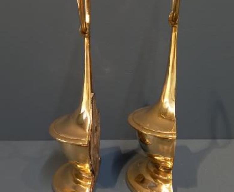 Pair of Regency Period Brass Door Stops - Image 6