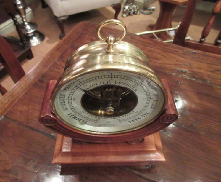 Fine 19th Century French Holosteric Barometer in Stand - Image 2