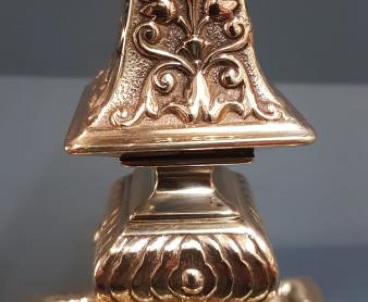 Pair Victorian Brass Candlesticks - Image 3