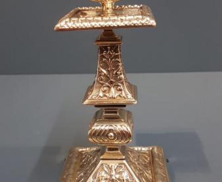 Pair Victorian Brass Candlesticks - Image 6