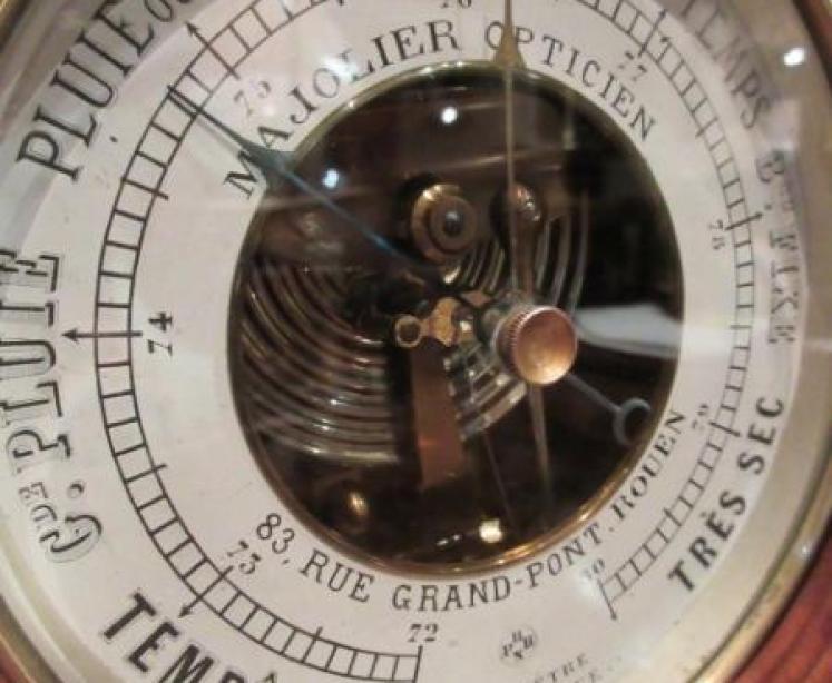 Fine 19th Century French Holosteric Barometer in Stand - Image 4