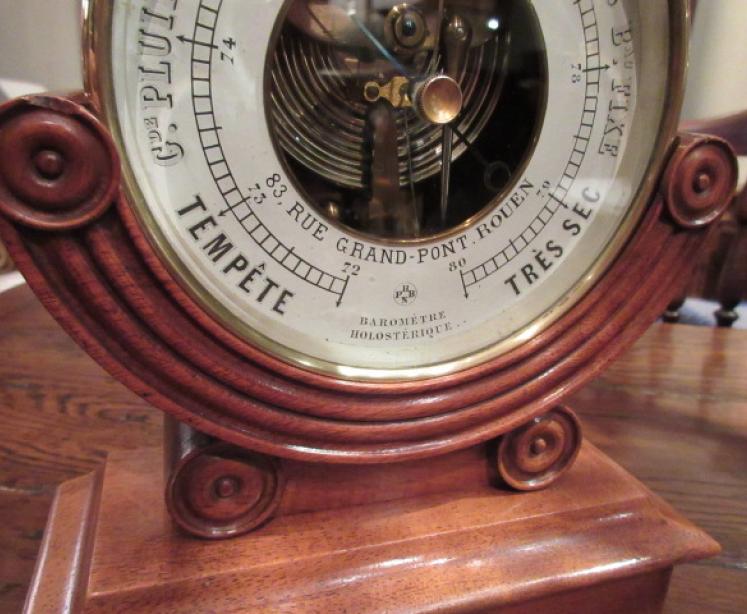 Fine 19th Century French Holosteric Barometer in Stand - Image 5