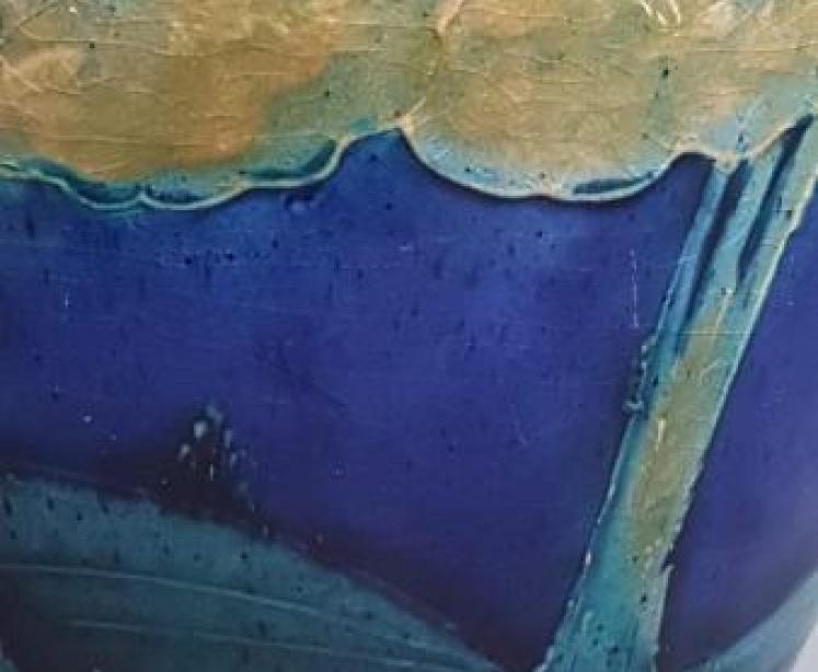 Moorcroft Moonlit Blue Pewter Top Biscuit Jar - Image 4