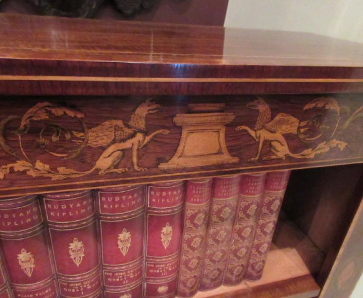 Top Quality 19th Century Sheraton Revival Open Bookcase - Image 3