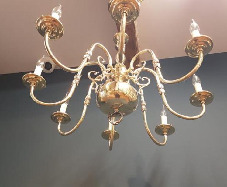 Edwardian 8 Arm Chandelier - Image 2