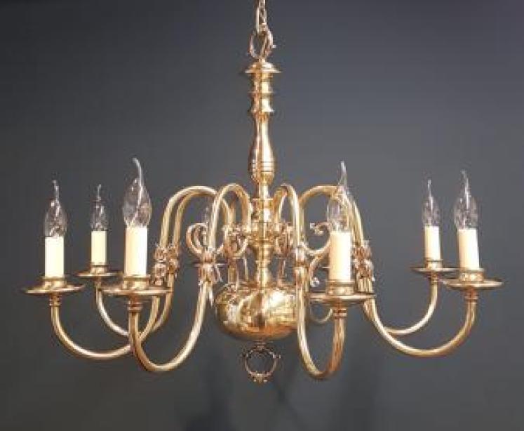 Edwardian 8 Arm Chandelier - Image 7