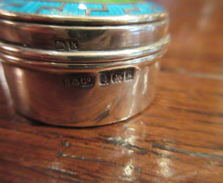 Immaculate Edwardian Silver Enamel Trinket Box - Image 4