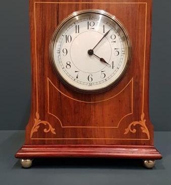 Fine Quality Edwardian Inlaid Mantel Clock