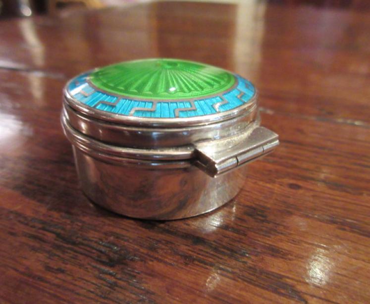 Immaculate Edwardian Silver Enamel Trinket Box - Image 5