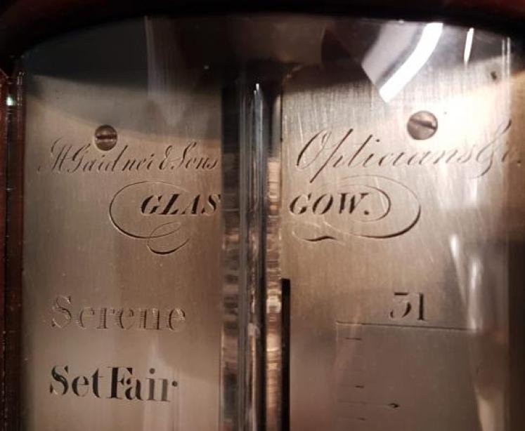 Fine Quality Regency Bow Front Stick Barometer - Image 6