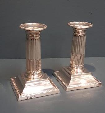  Pair of Victorian Silver Candlesticks