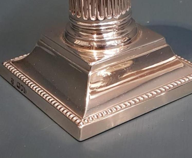  Pair of Victorian Silver Candlesticks - Image 4