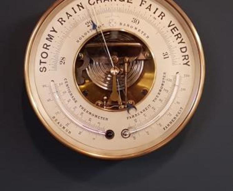 Twin Thermometer Skeletonised Marine Barometer - Image 1