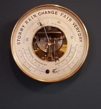 Twin Thermometer Skeletonised Marine Barometer