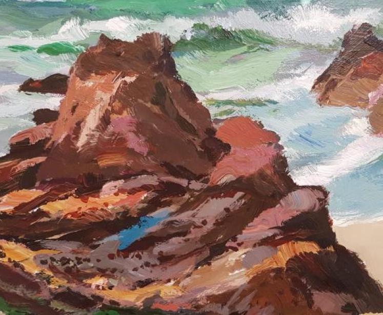 Large Acrylic on Board by Donald McIntyre - Image 2