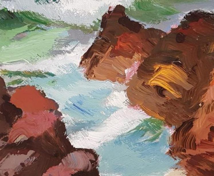 Large Acrylic on Board by Donald McIntyre - Image 3