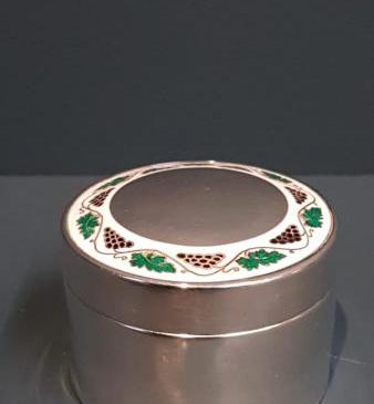 Edwardian Silver and Enamel Table Jar
