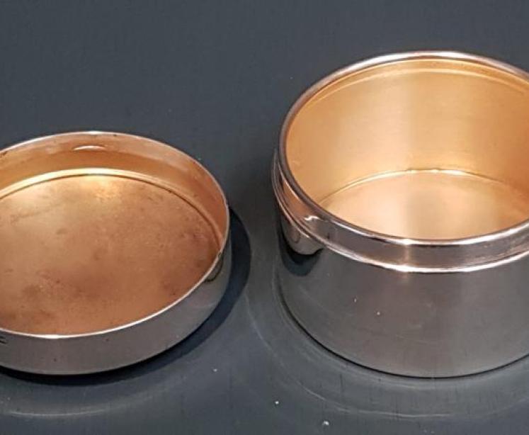 Edwardian Silver and Enamel Table Jar - Image 3