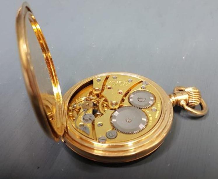 18ct Gold Hunter Pocket Watch by Benson - Image 2