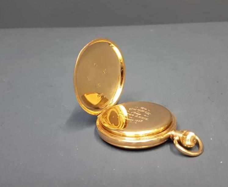 18ct Gold Hunter Pocket Watch by Benson - Image 3