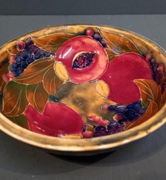 Early Moorcroft Pomegranate on Ochre Bowl
