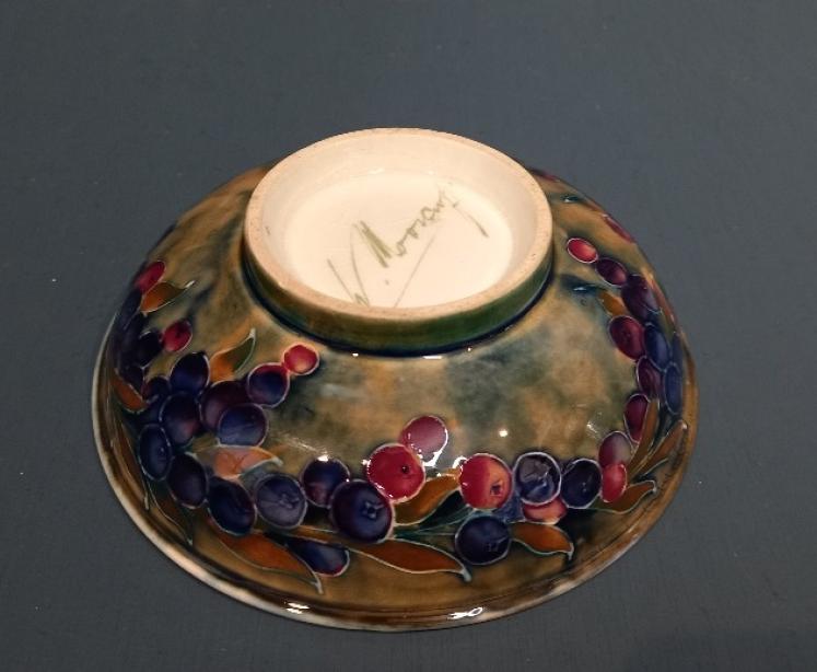 Early Moorcroft Pomegranate on Ochre Bowl - Image 6