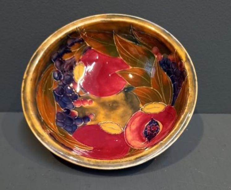 Early Moorcroft Pomegranate on Ochre Bowl - Image 7