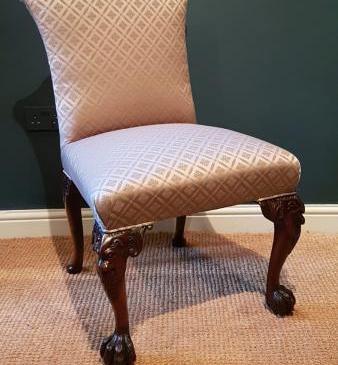 George III Red Walnut Irish Side Chair