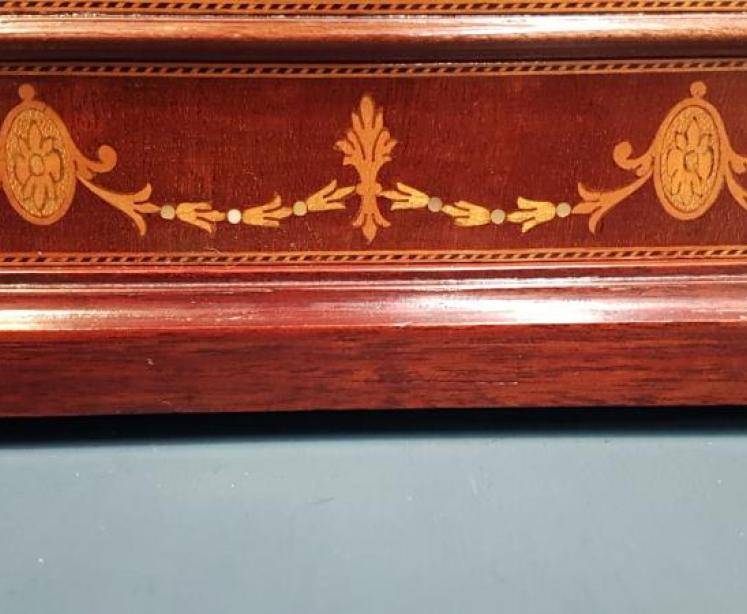Edwardian Inlaid Mahogany Mantel Clock - Image 5