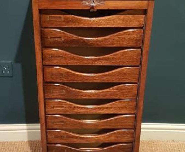 Edwardian Mahogany Filing Cabinet - Image 7