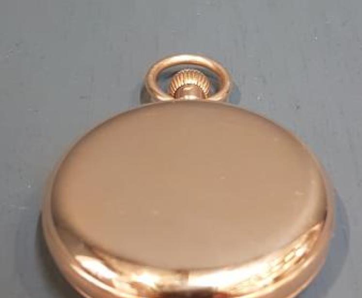 Benson Half Hunter 9ct Gold Pocket Watch - Image 3