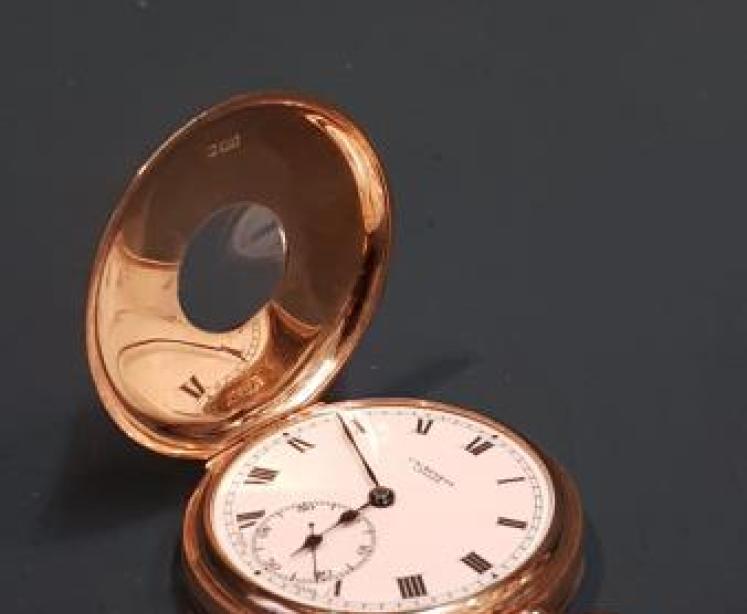 Benson Half Hunter 9ct Gold Pocket Watch - Image 7
