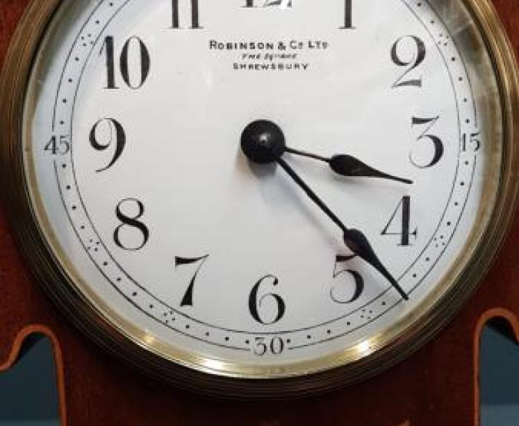 Fine Quality Art Nouveau Inlaid Mantel Clock - Image 5