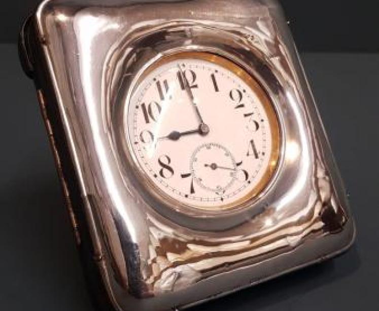 Edwardian Chester Silver Pocket Watch and Stand - Image 1