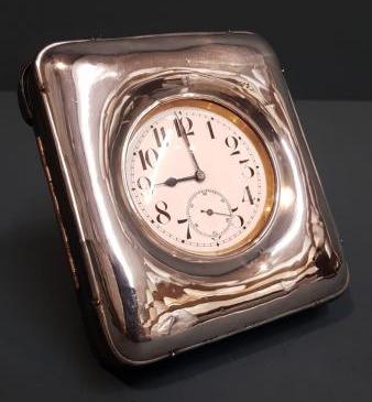 Edwardian Chester Silver Pocket Watch and Stand