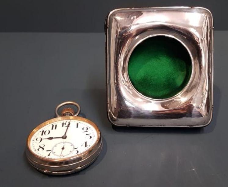 Edwardian Chester Silver Pocket Watch and Stand - Image 2
