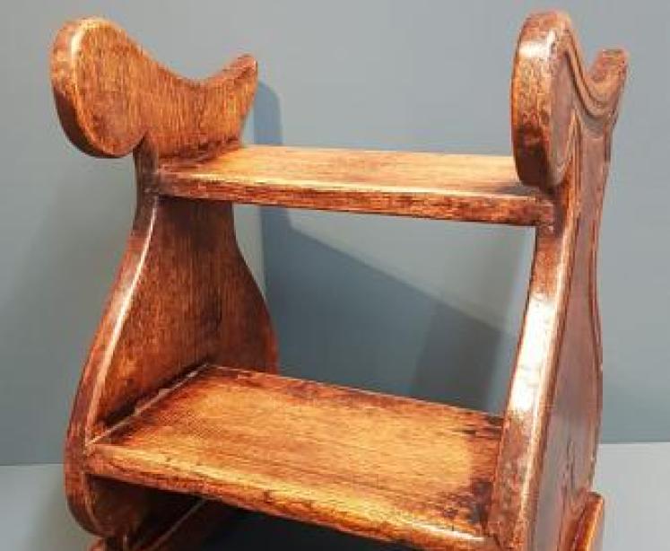 Set of Victorian Oak Library Steps - Image 1