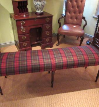 Regency Period Mahogany Framed Double Window Seat
