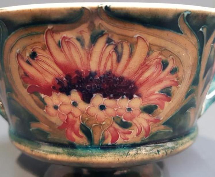 Early Moorcroft Cornflower Twin Handle Vase - Image 5