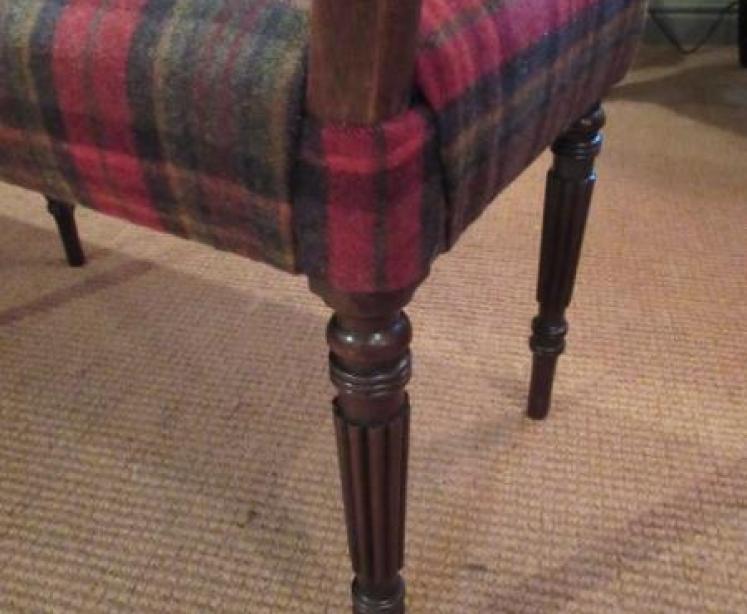 Regency Period Mahogany Framed Double Window Seat - Image 5