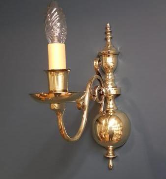 Matching Pair Edwardian Single Arm Wall Lights