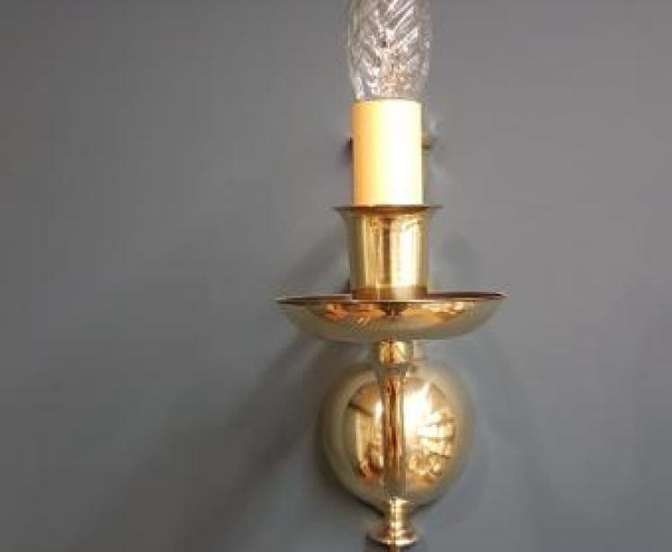 Matching Pair Edwardian Single Arm Wall Lights - Image 6