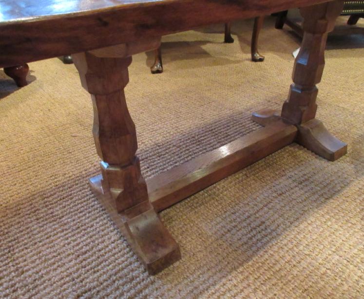 1950's Mouseman Adzed Oak Oblong Occasional Table - Image 3