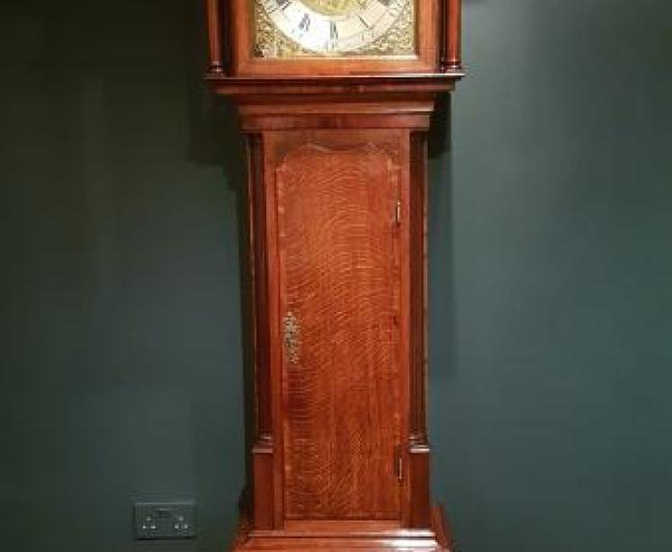 Fine Quality George III Oak 8 Day Brass Dial Longcase Clock - Image 1