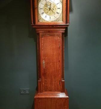 Fine Quality George III Oak 8 Day Brass Dial Longcase Clock