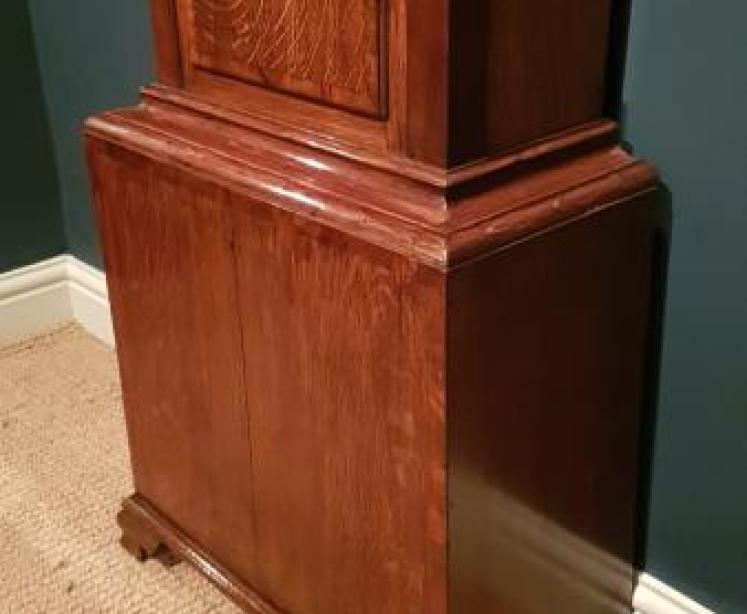 Fine Quality George III Oak 8 Day Brass Dial Longcase Clock - Image 6