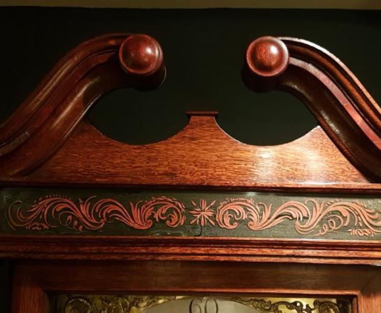 Fine Quality George III Oak 8 Day Brass Dial Longcase Clock - Image 7